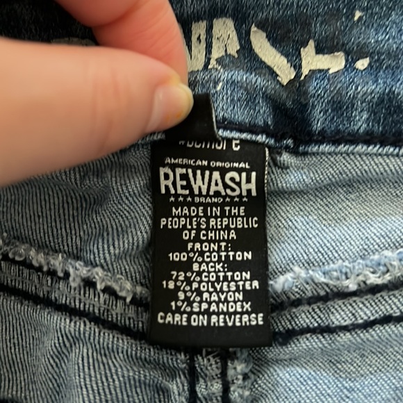 REWASH Distressed Denim Shorts - Picture 9 of 12